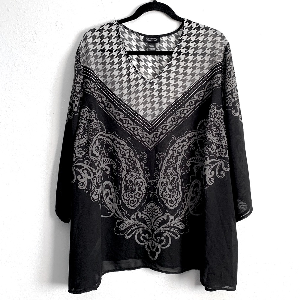 Catherines Black Label Chiffon Top